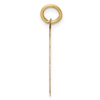 14K Yellow Gold Happy Anniversary Charm with Bells 18mm Engravable Disc view 2