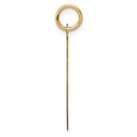 14K Yellow Gold Happy Anniversary Charm with Hearts 20mm Engravable Disc view 2