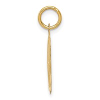 14K Yellow Gold 20 Anniversary 15mm Engravable Disc Charm view 2