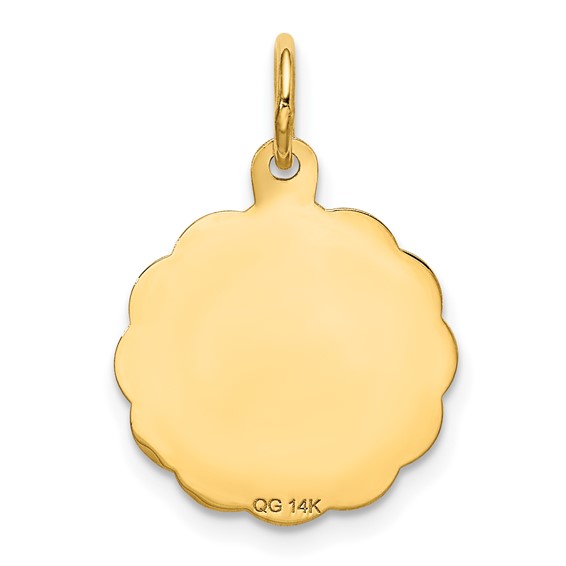 14K 20 ANNIVERSARY 15mm Engravable Disc Charm