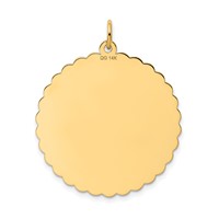 14K Yellow Gold 50th Anniversary 29mm Engravable Disc Charm view 4
