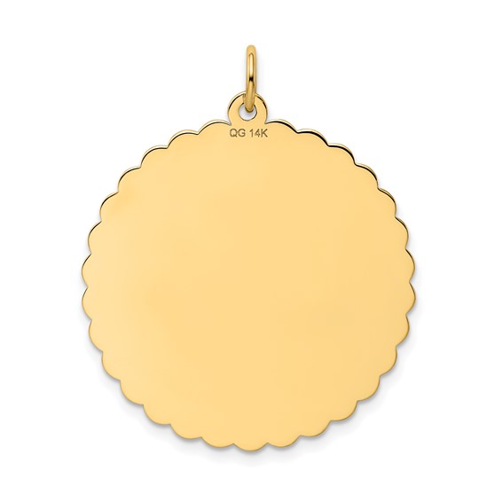 14K 50th ANNIVERSARY 29mm Engravable Disc Charm