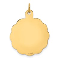 14K Happy Anniversary with Hearts 23mm Engravable Disc Charm view 4