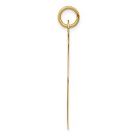 14K Yellow Gold Happy Anniversary Charm with Hearts 25mm Engravable Disc view 2