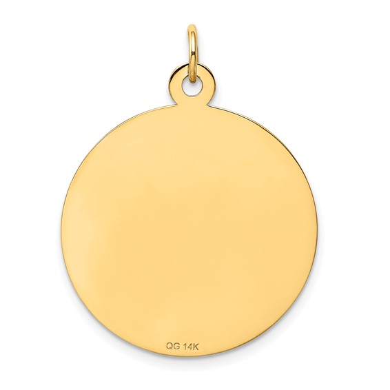 14K HAPPY ANNIVERSARY with Hearts 25mm Engravable Disc Charm