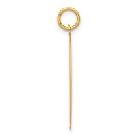 14K Yellow Gold Happy Anniversary Charm with Heart 25mm Engravable Disc view 2