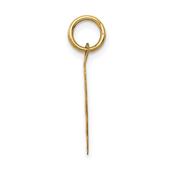 14k Polished IT’S A BOY Scalloped 16mm Engravable Disc Charm