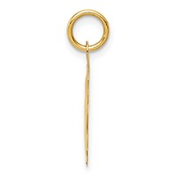 14K Yellow Gold Special Daughter 15mm Engravable Disc Charm view 2