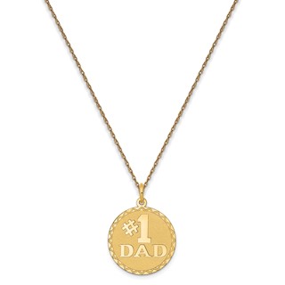 14k # 1 Dad Charm w/ 18in Chain