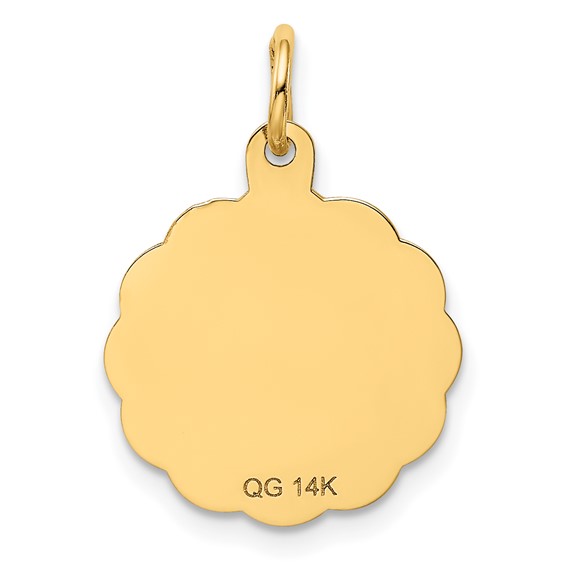 14K SPECIAL AUNT 14mm Engravable Disc Charm