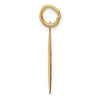 14K Yellow Gold Special Sister 15mm Engravable Disc Charm view 2