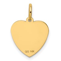 14K #1 Goddaughter 17mm Engravable Heart Disc Charm view 4