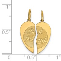 14K Yellow Gold 2-piece Best Friend Charm view 3
