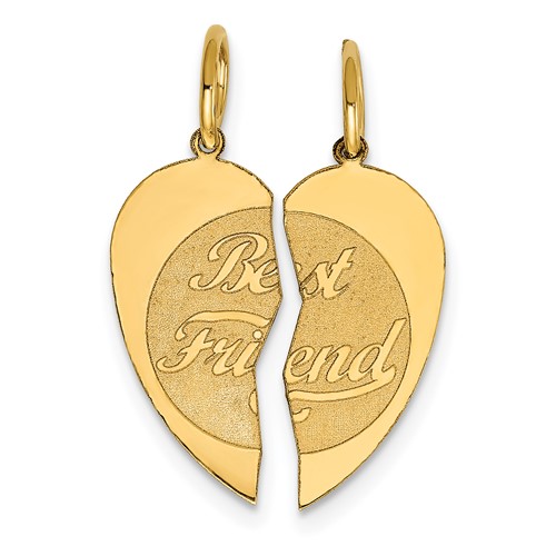 14K Yellow Gold 2-piece Best Friend Charm