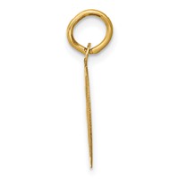 14K Yellow Gold Graduation Day Charm with Cap 13mm Engravable Disc view 2