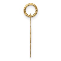 14K Yellow Gold Graduation Day Charm with Cap 16mm Engravable Disc view 2