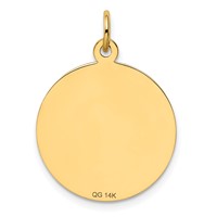 14K Yellow Gold Happy Graduation Day Engravable Disc Charm view 4