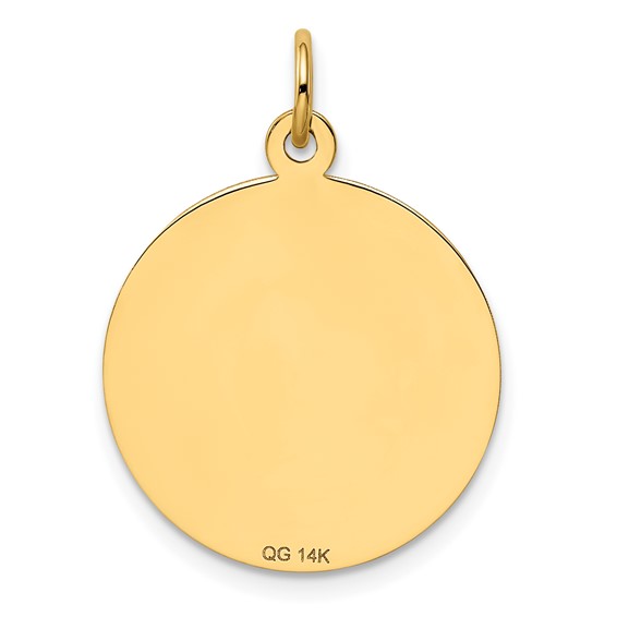 14k HAPPY GRADUATION DAY Engravable Disc Charm