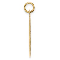 14K Yellow Gold on Graduation Day Charm with Diploma Engravable Disc view 2