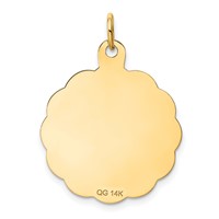 14K Yellow Gold on Graduation Day Charm with Diploma Engravable Disc view 4