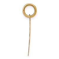 14K Yellow Gold Polished and Satin Solid Holy Communion Scalloped Edge Round Disc Charm view 2