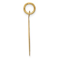 14K Yellow Gold Polished and Satin Solid Holy Communion Diamond-cut Edge Round Disc Pendant view 2