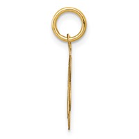 14K Yellow Gold Polished MY Confirmation Charm with Dove Scalloped Edge Round view 2