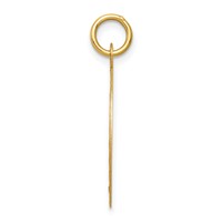 14K Yellow Gold Polished and Satin Solid Confirmation Charm with Cross Round Disc view 2