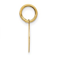 14K Yellow Gold Small Baptism Charm with Cross Round Disc view 2