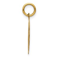 14K Yellow Gold Sweet 16 Engravable 15mm Disc Charm view 2