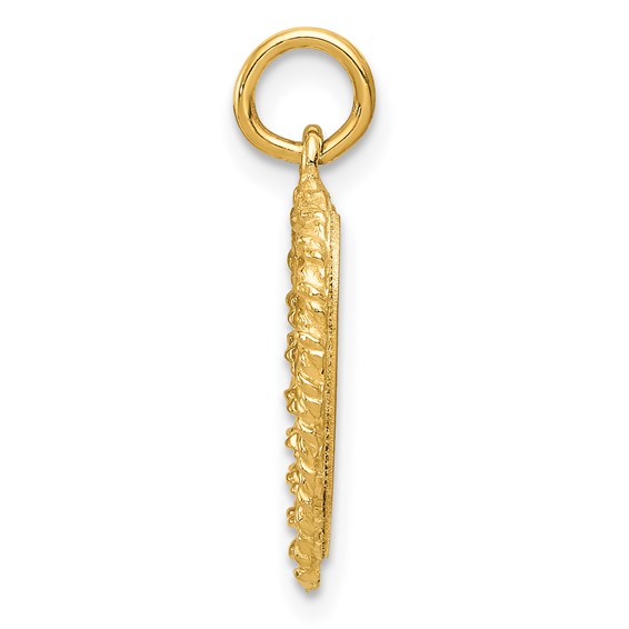 14K SWEET 16 Engravable 15mm Heart Charm