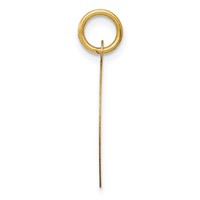 14K Yellow Gold Happy Birthday Charm with Banner 16mm Engravable Disc view 2