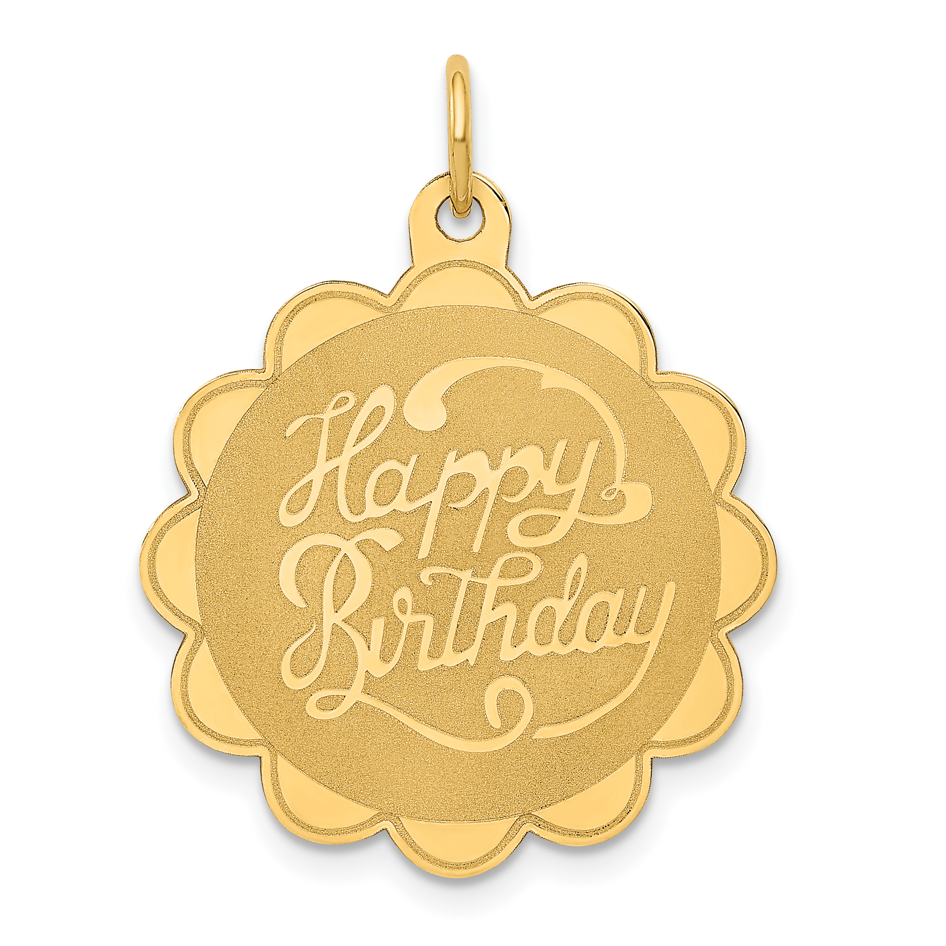 14K HAPPY BIRTHDAY Charm (XAC761)