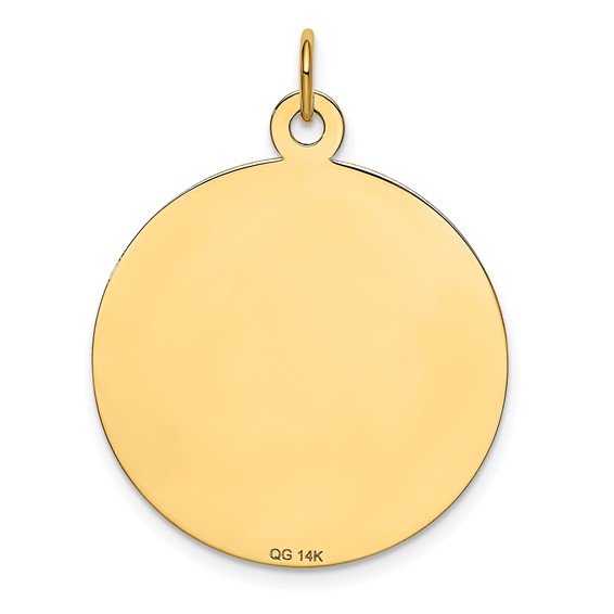 14K HAPPY BIRTHDAY 25mm Engravable Disc Charm
