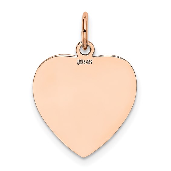 Gold Heart Disc Pendant