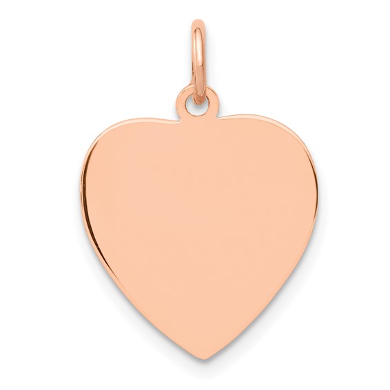 Gold Heart Disc Pendant
