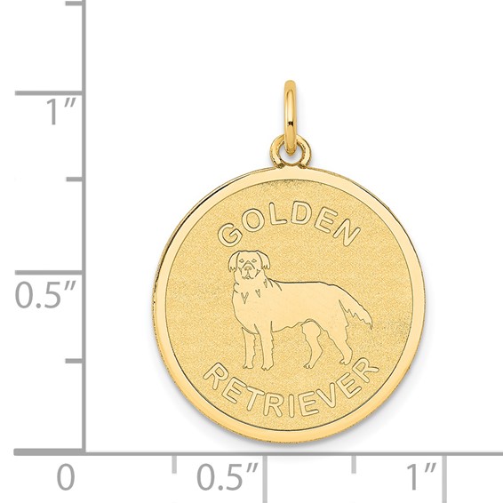 Gold Polished Dog Pendants