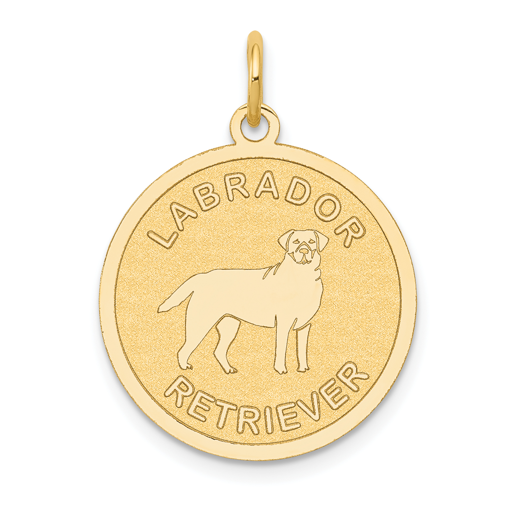 14k Labrador Retriever Disc Charm (XAC870)