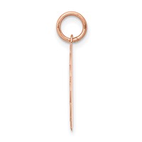 14K Rose Gold Baptism Charm with Cross Round Disc view 2