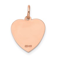 14K Rose Gold Holy Communion Heart Disc Charm view 4
