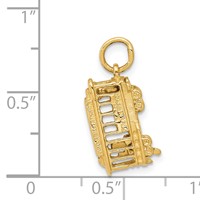 14K Yellow Gold Trolley Charm view 3