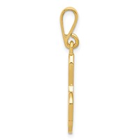 14K Yellow Gold Treble Clef Charm view 2