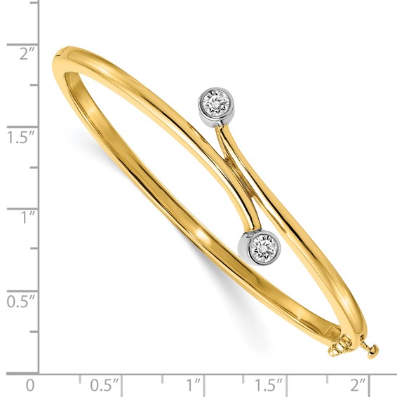 Gold Diamond Hinged Bangles