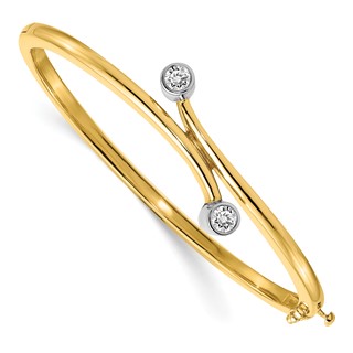 Gold Diamond Hinged Bangles