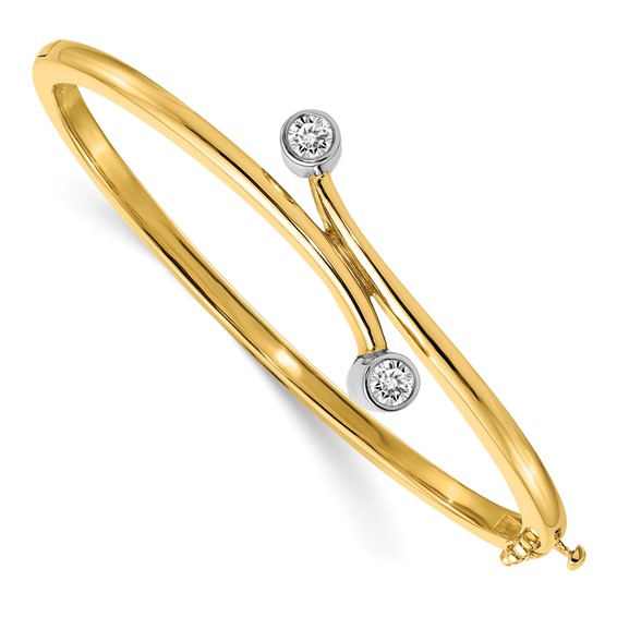 Gold Diamond Hinged Bangles