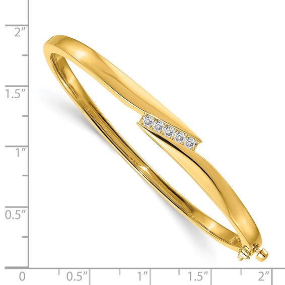 Gold Diamond Hinged Bangles