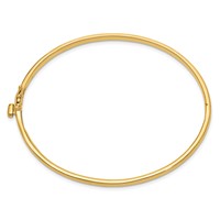 14K 3.6mm Polished Solid Hinged Oval Bangle Bracelet view 2