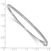 14K White Gold VS Diamond Bangle view 2