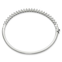 14K White Gold Holds 25 2.9mm 1.9ct Hinged Bangle Mounting view 2