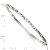 14K White Gold Holds 25 2.9mm 1.9ct Hinged Bangle Mounting view 3